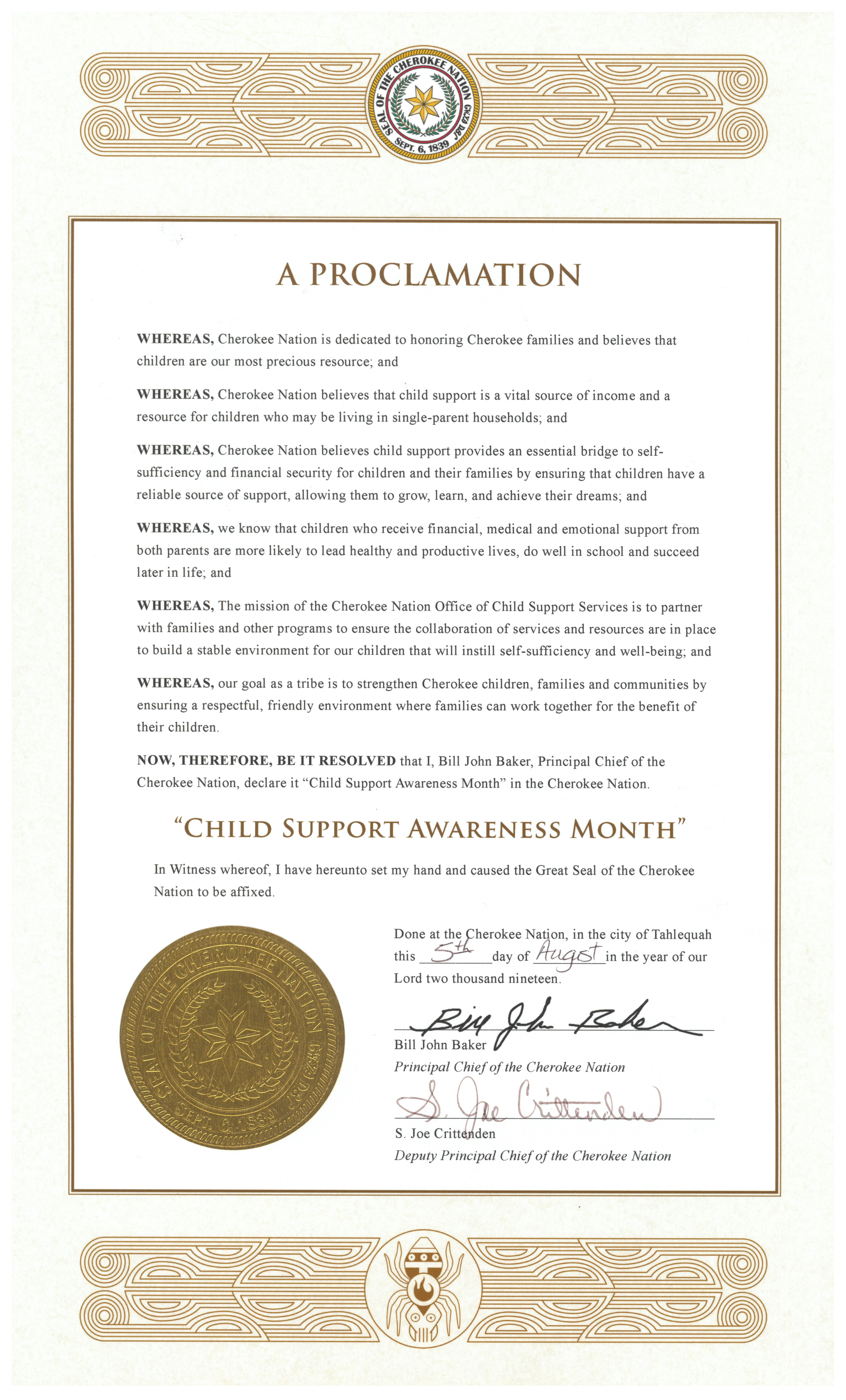 Child Support Awareness Proclamation