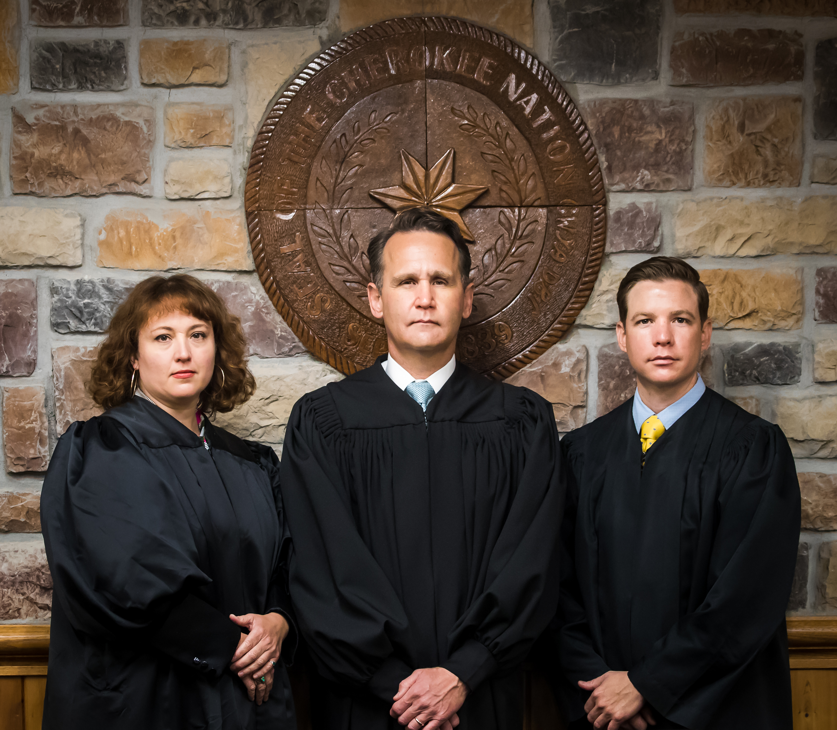Left to Right: Amy Page, Judge; Nathan Barnard, Judge; T. Luke Barteaux, Presiding Judge